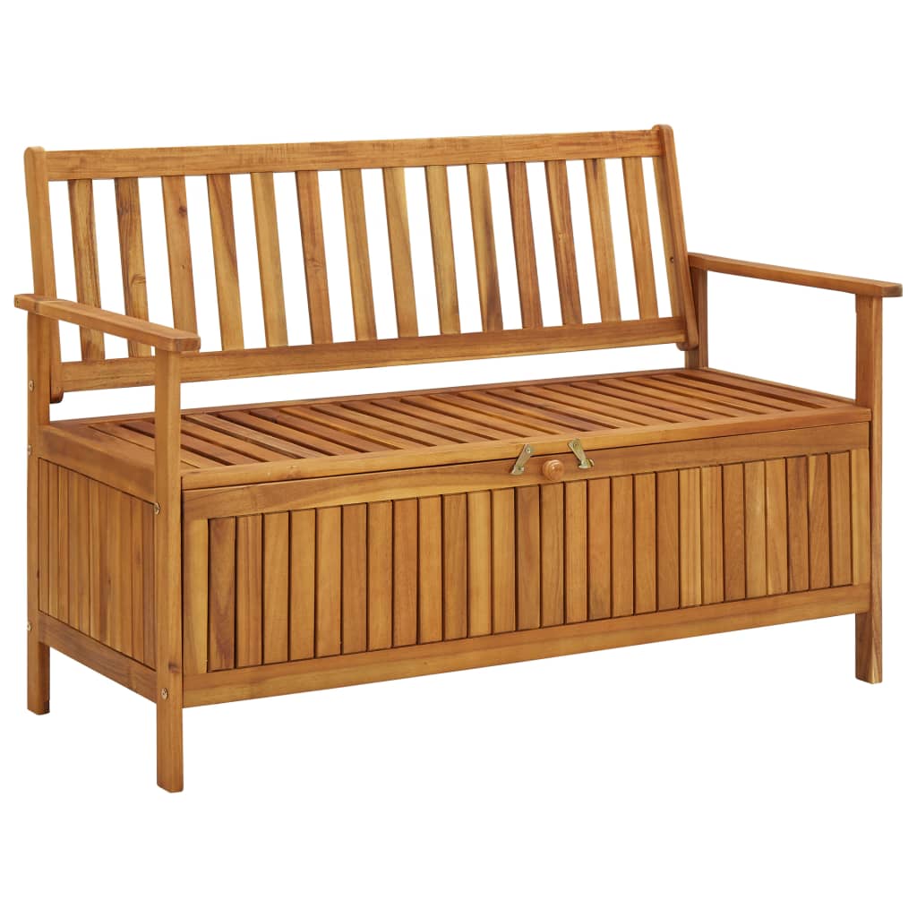 vidaXL Outdoor Storage Bench Deck Box for Patio Furniture Solid Wood Acacia-62