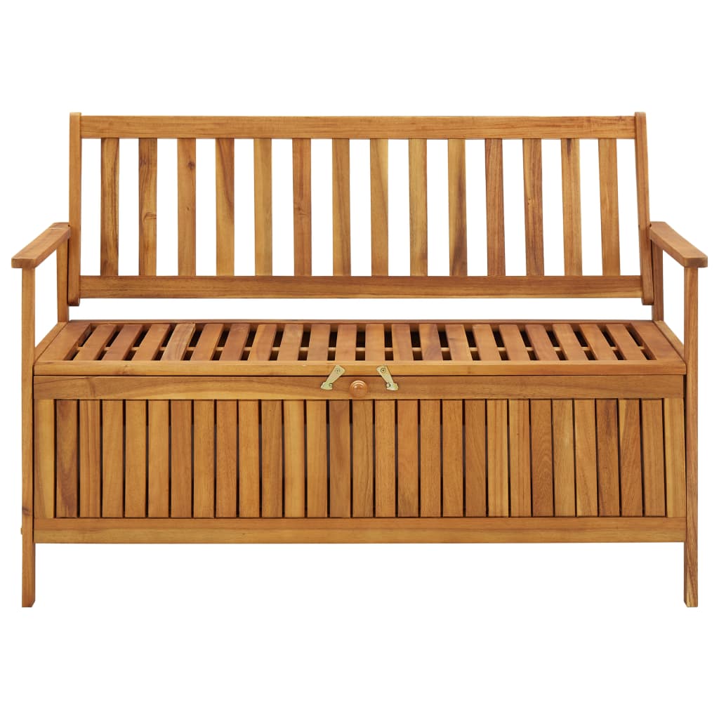 vidaXL Outdoor Storage Bench Deck Box for Patio Furniture Solid Wood Acacia-54