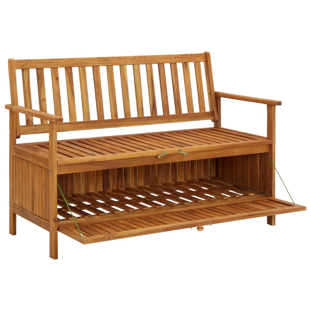 vidaXL Outdoor Storage Bench Deck Box for Patio Furniture Solid Wood Acacia-7