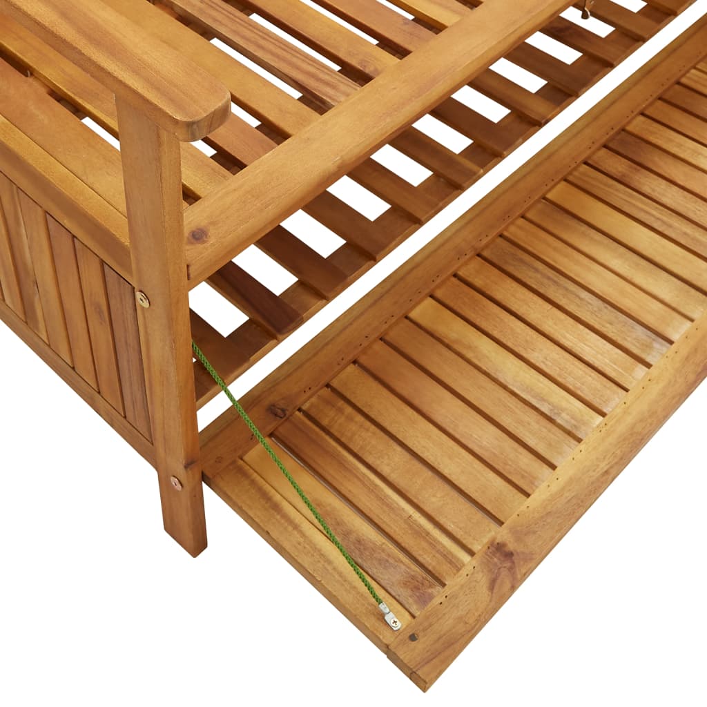vidaXL Outdoor Storage Bench Deck Box for Patio Furniture Solid Wood Acacia-1