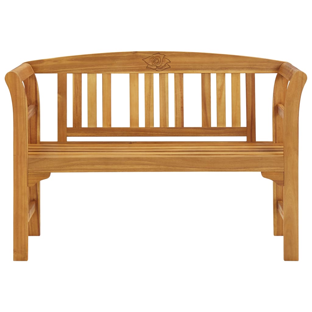 vidaXL Outdoor Patio Bench Garden Park Bench with Armrests Solid Wood Acacia-2