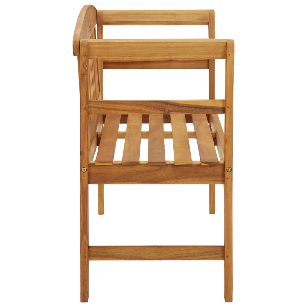 vidaXL Outdoor Patio Bench Garden Park Bench with Armrests Solid Wood Acacia-4