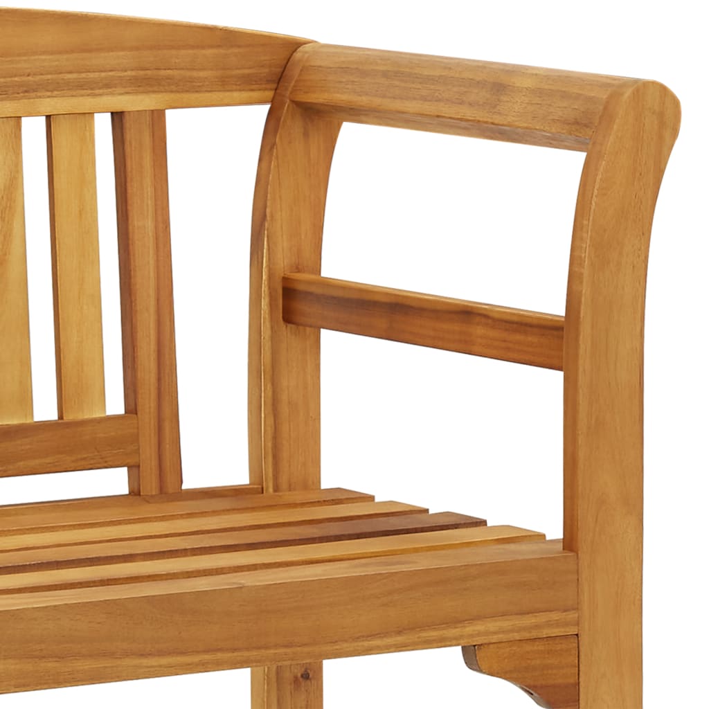 vidaXL Outdoor Patio Bench Garden Park Bench with Armrests Solid Wood Acacia-8