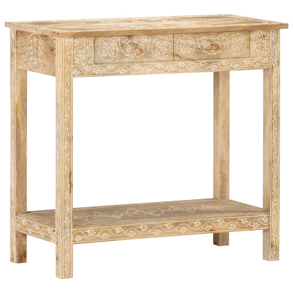 vidaXL Console Table 31.5"x13.8"x29.1" Solid Mango Wood-1