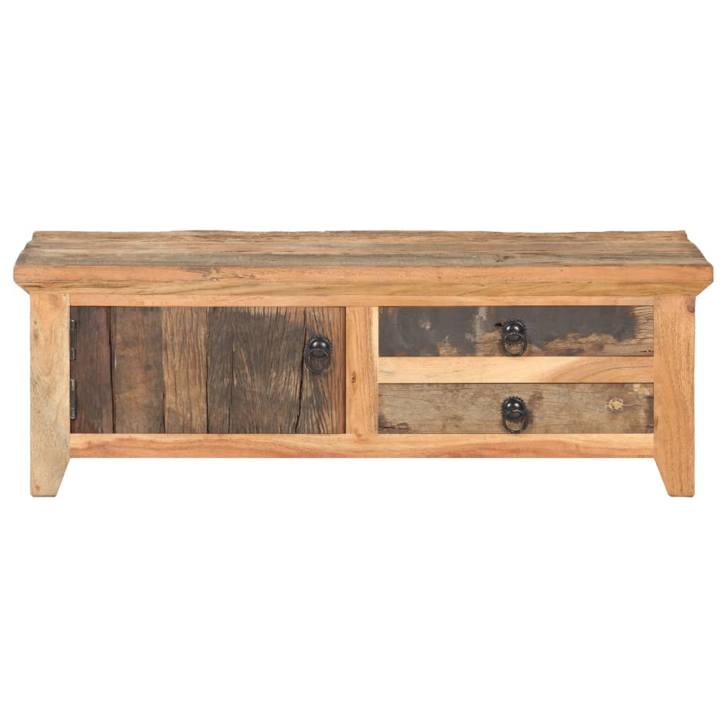 vidaXL Coffee Table 35.4"x19.7"x12.2" Solid Reclaimed Wood-3