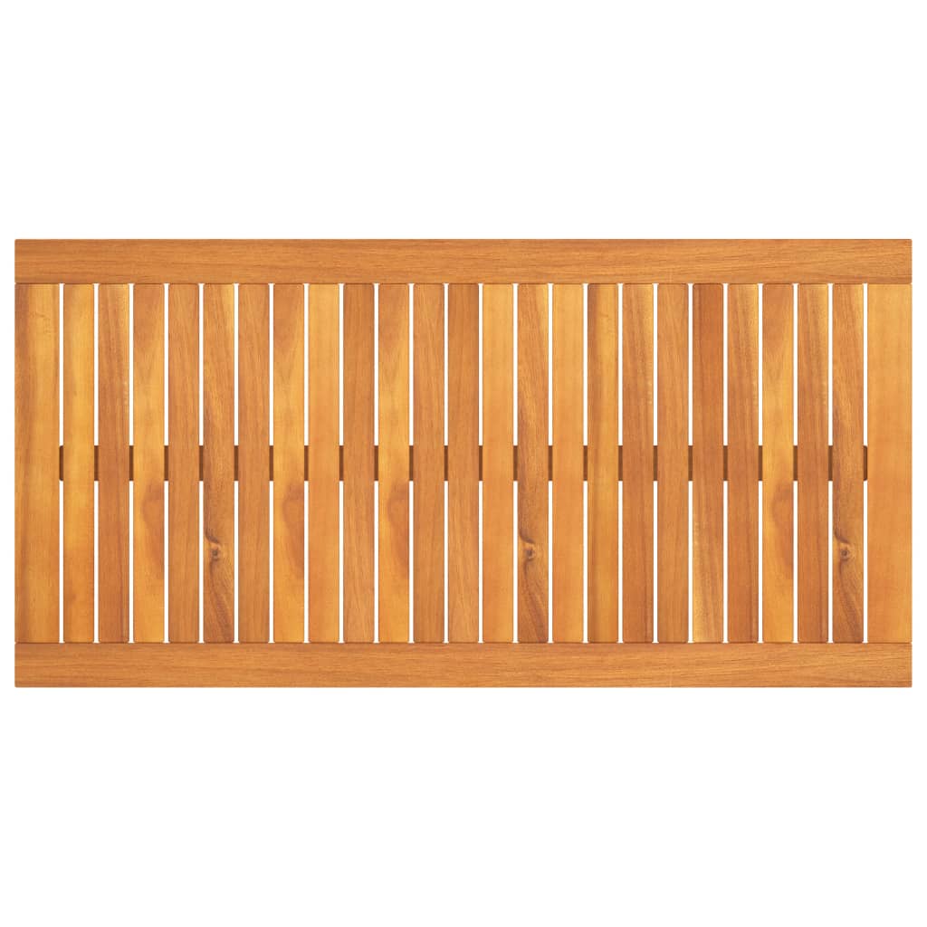 vidaXL Coffee Table 39.4"x19.7"x13" Gray Solid Acacia Wood-11