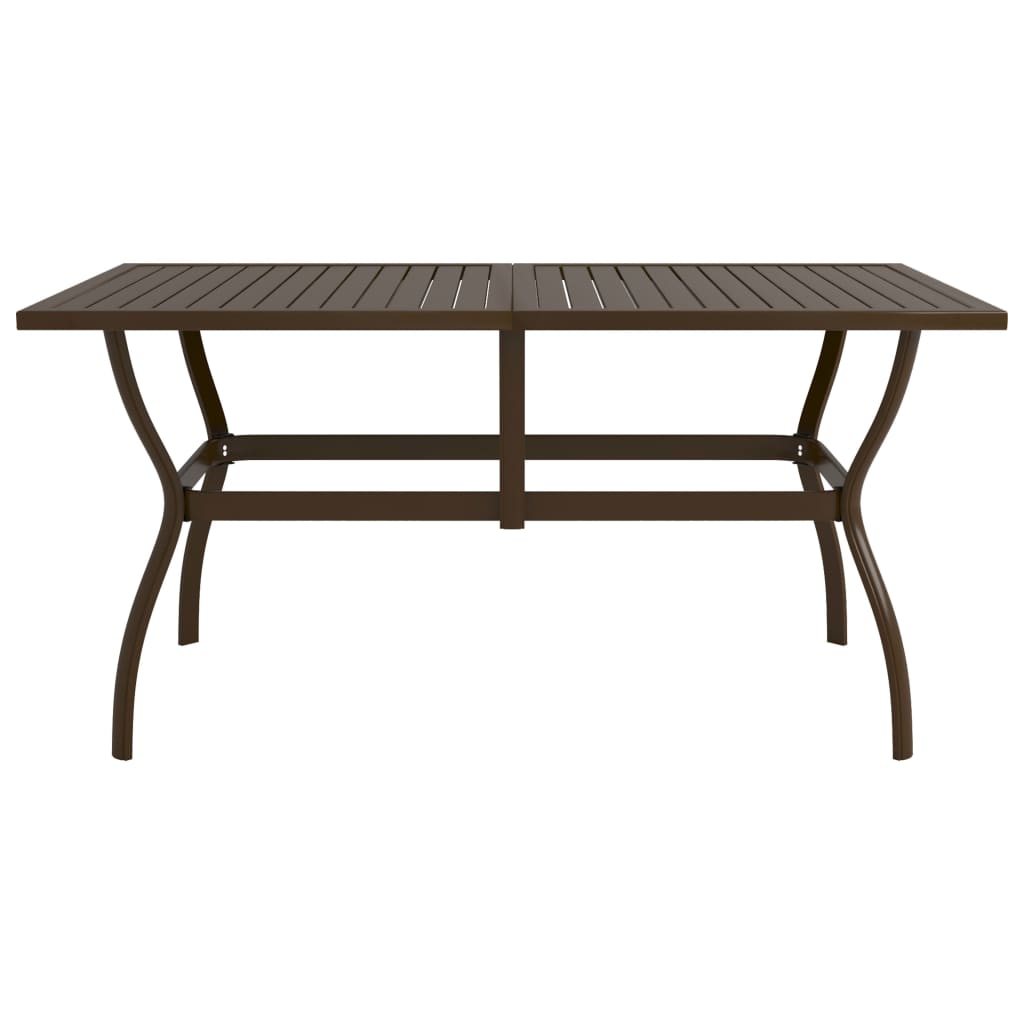 vidaXL Outdoor Dining Table Patio Table Porch Deck Garden Furniture Steel-10
