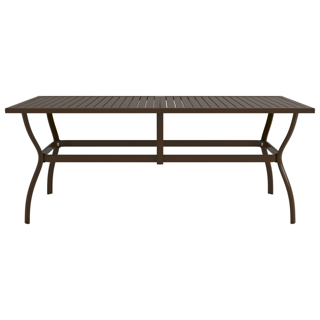 vidaXL Outdoor Dining Table Patio Table Porch Deck Garden Furniture Steel-19
