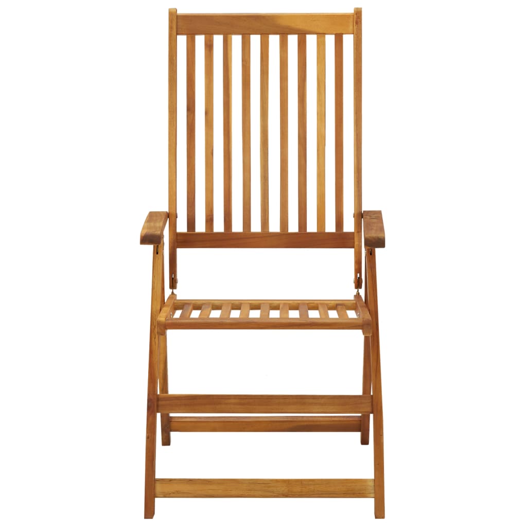 vidaXL Outdoor Recliner Chairs Patio Reclining Lounge Chair Solid Wood Acacia-1