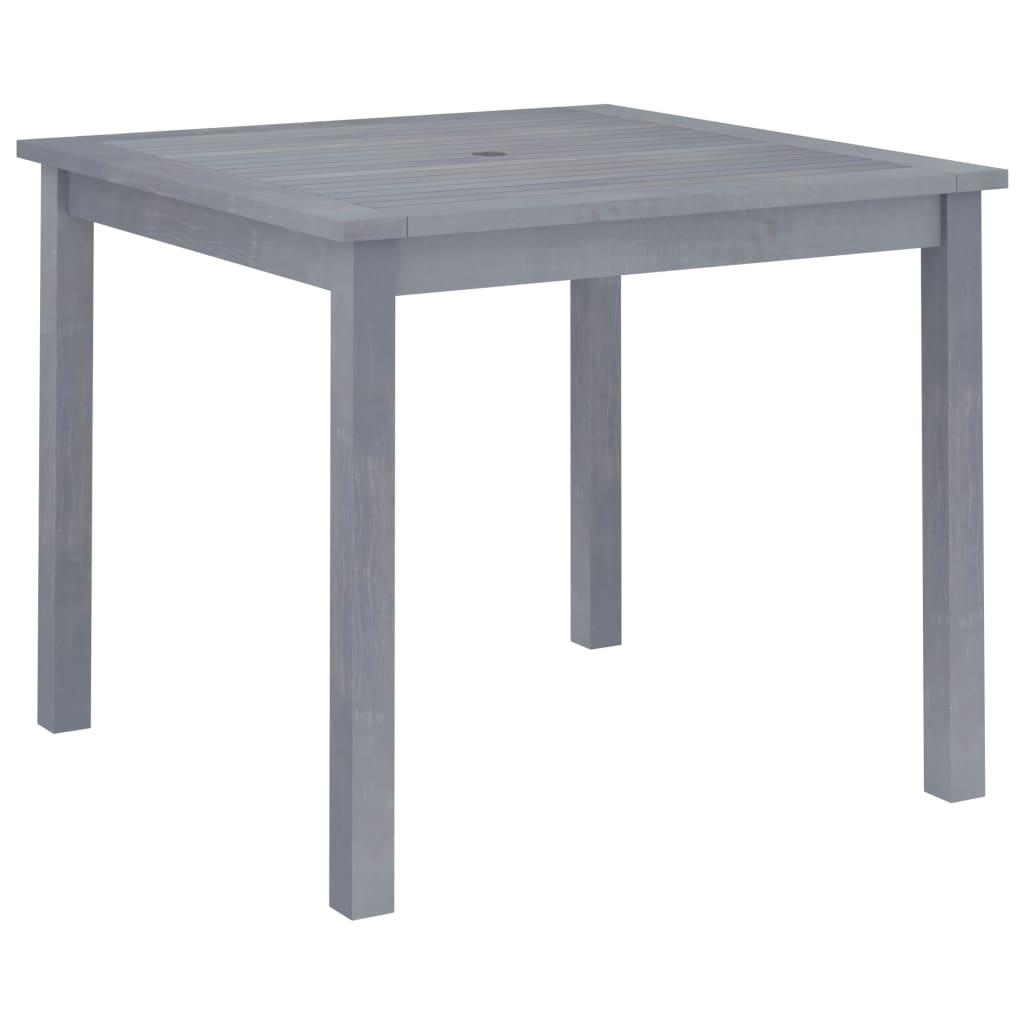 vidaXL Outdoor Dining Table Patio Table with Umbrella Hole Solid Acacia Wood-1