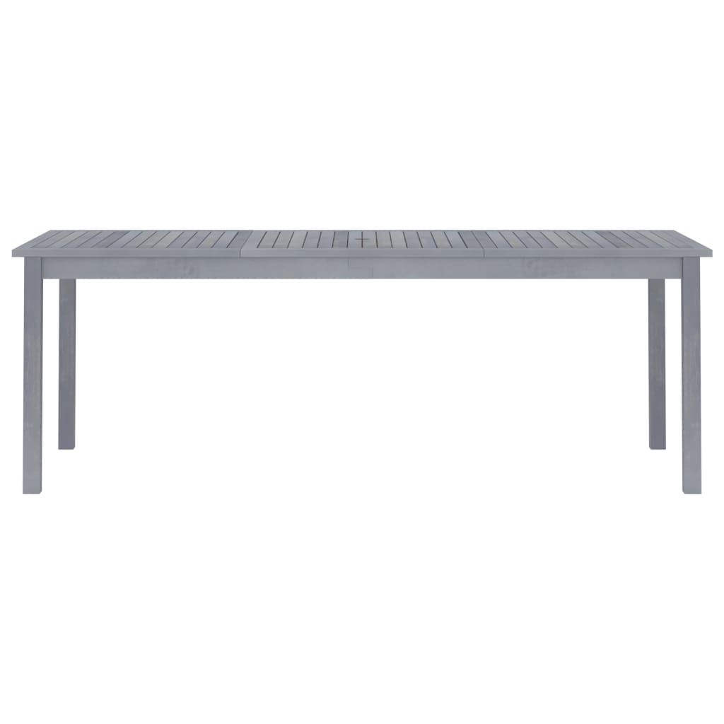 vidaXL Outdoor Dining Table Patio Table with Umbrella Hole Solid Acacia Wood-15
