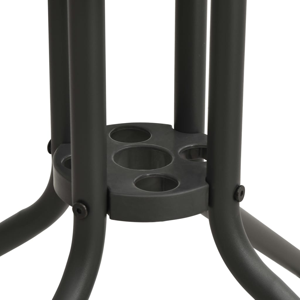 vidaXL Bistro Table Anthracite Ø31.5"x28" Steel-3