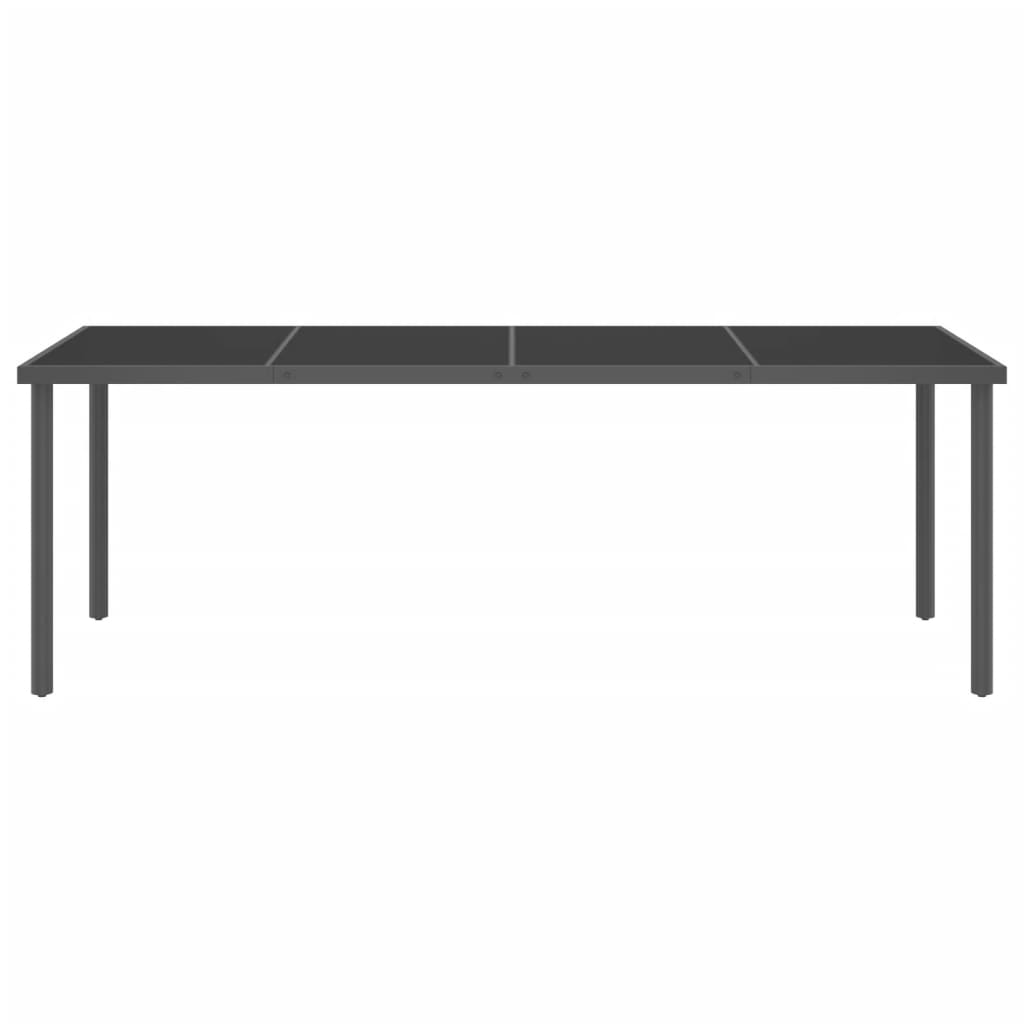 vidaXL Patio Dining Table Anthracite Table 66.9"x66.9"x28.3"/86.6"x35.4"x29.5"-5