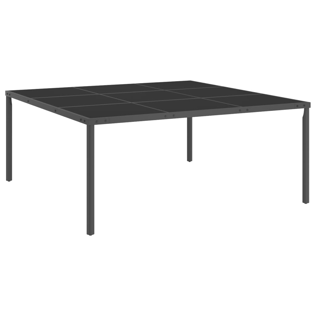 vidaXL Patio Dining Table Anthracite Table 66.9"x66.9"x28.3"/86.6"x35.4"x29.5"-9