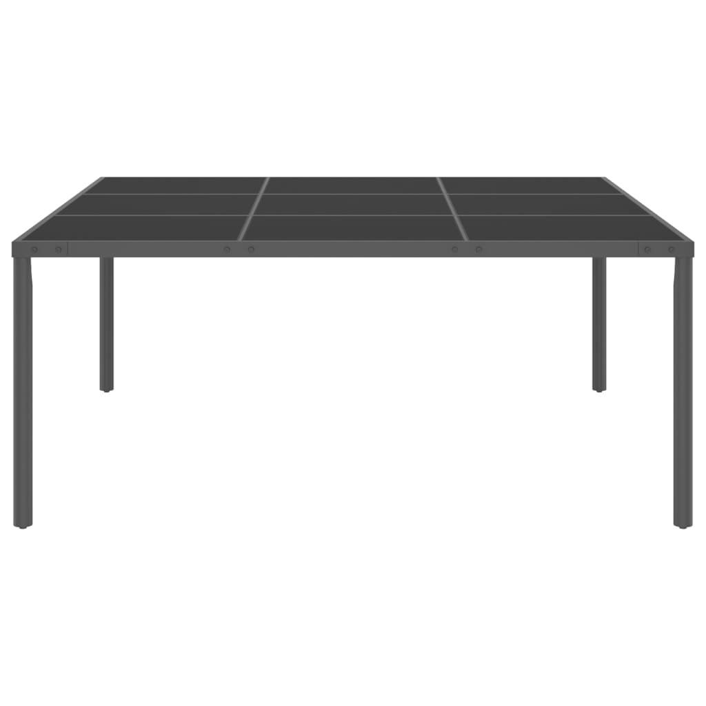 vidaXL Patio Dining Table Anthracite Table 66.9"x66.9"x28.3"/86.6"x35.4"x29.5"-11