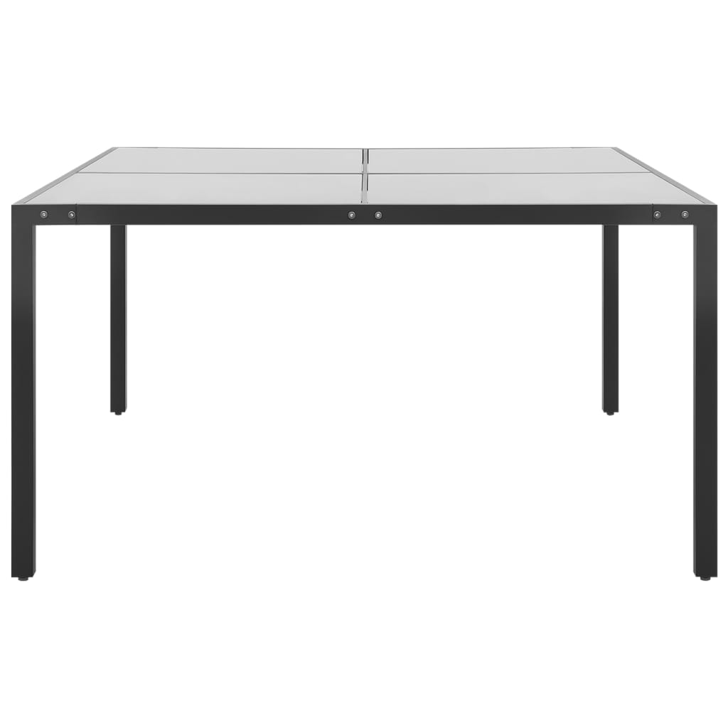vidaXL Patio Table Anthracite 51.2"x51.2"x28.3" Steel and Glass-1