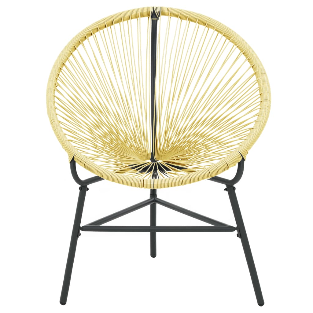 vidaXL Patio Moon Chair Outdoor Acapulco Chair with Steel Frame Poly Rattan-12