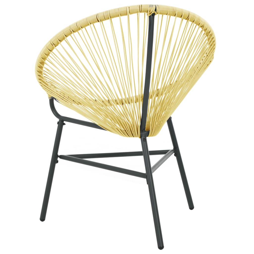 vidaXL Patio Moon Chair Outdoor Acapulco Chair with Steel Frame Poly Rattan-14