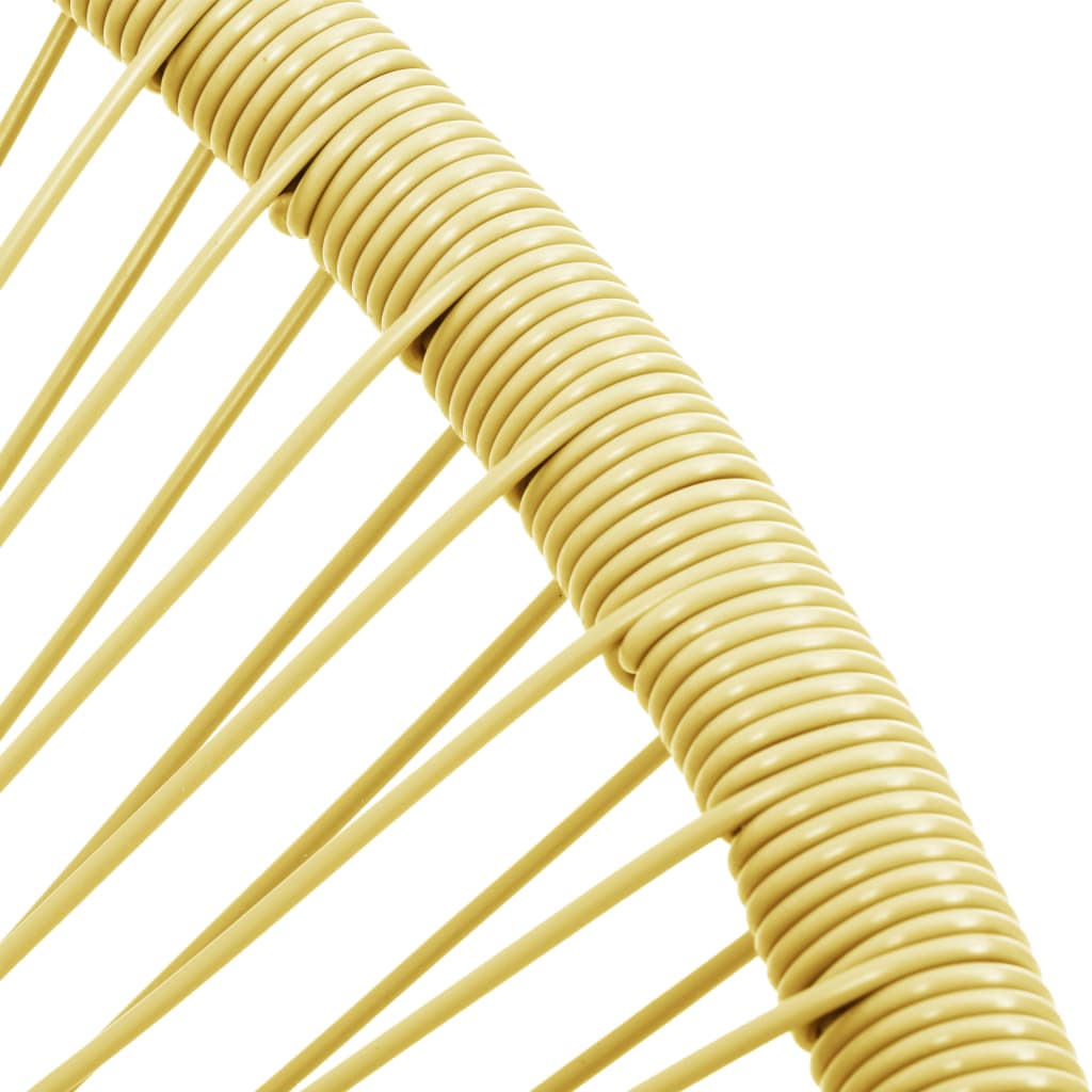 vidaXL Patio Moon Chair Outdoor Acapulco Chair with Steel Frame Poly Rattan-18