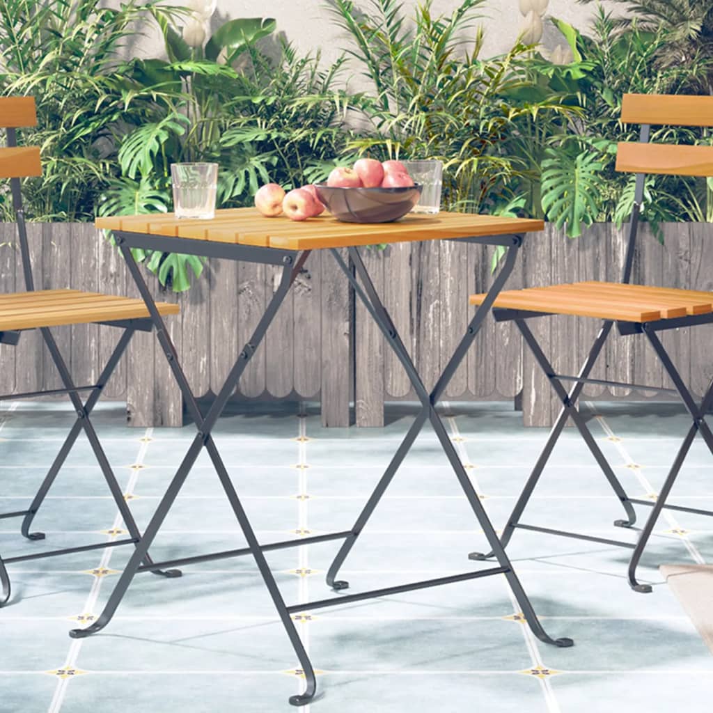 vidaXL Bistro Table 21.7"x21.3"x28" Solid Acacia Wood-0