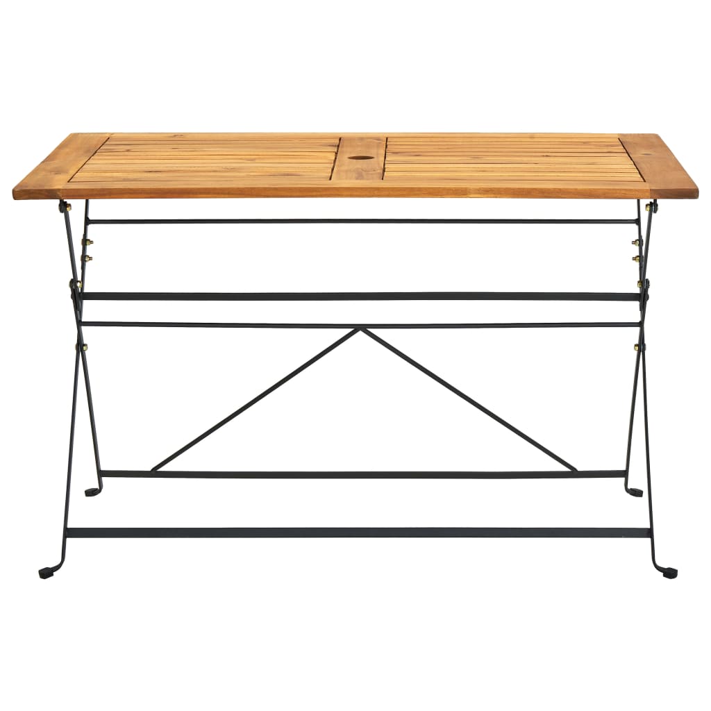 vidaXL Outdoor Dining Table Garden Porch Folding Patio Table Solid Acacia Wood-2