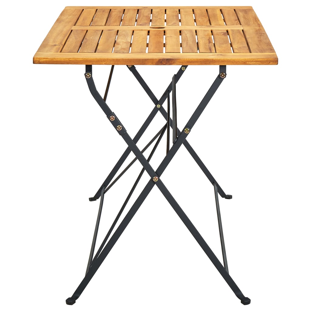vidaXL Outdoor Dining Table Garden Porch Folding Patio Table Solid Acacia Wood-4
