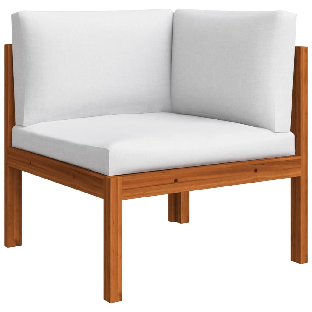 vidaXL 2 Piece Patio Lounge Set with Cushions Solid Acacia Wood-8