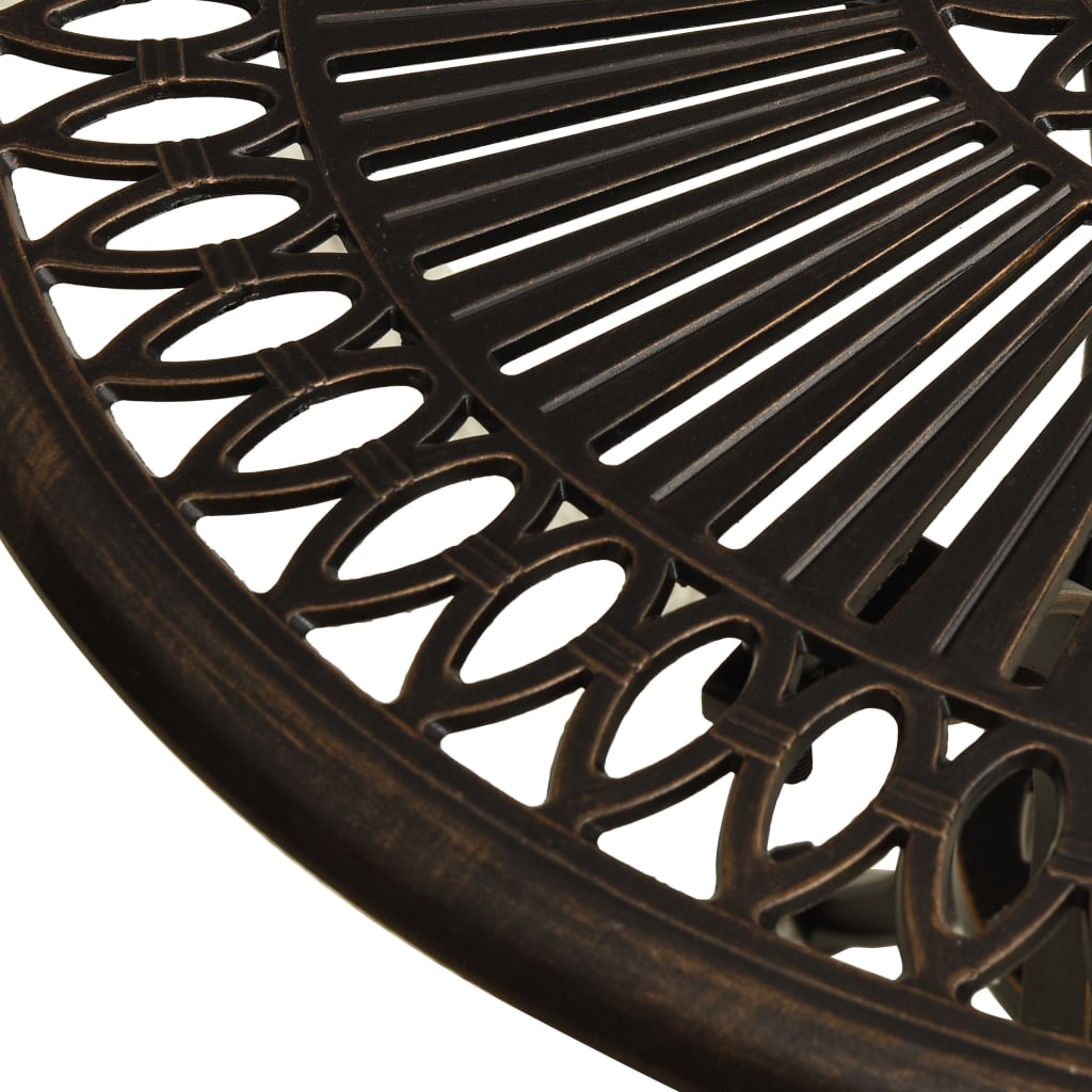 vidaXL Outdoor Dining Table Garden Patio Table with Glass Top Cast Aluminum-15