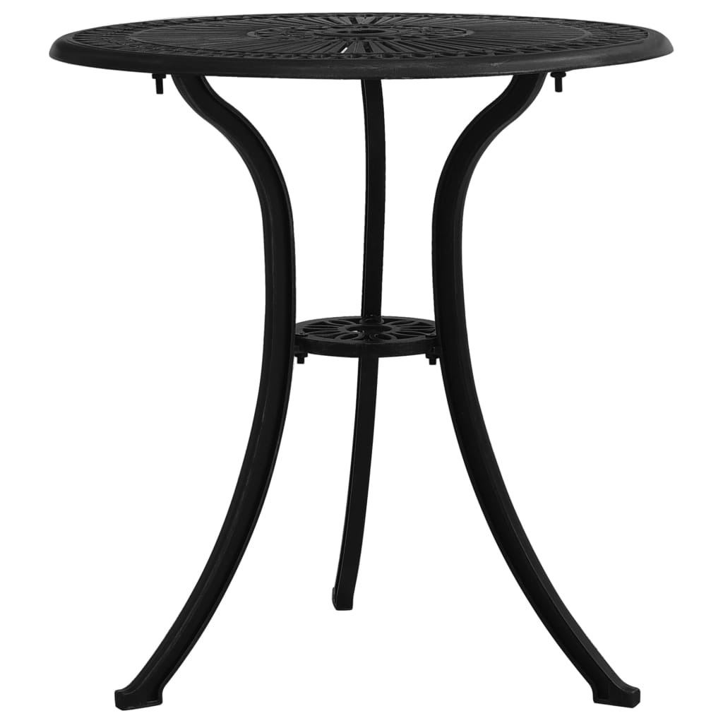 vidaXL Outdoor Dining Table Garden Patio Table with Glass Top Cast Aluminum-7