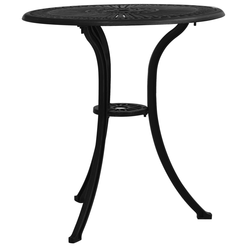 vidaXL Outdoor Dining Table Garden Patio Table with Glass Top Cast Aluminum-9