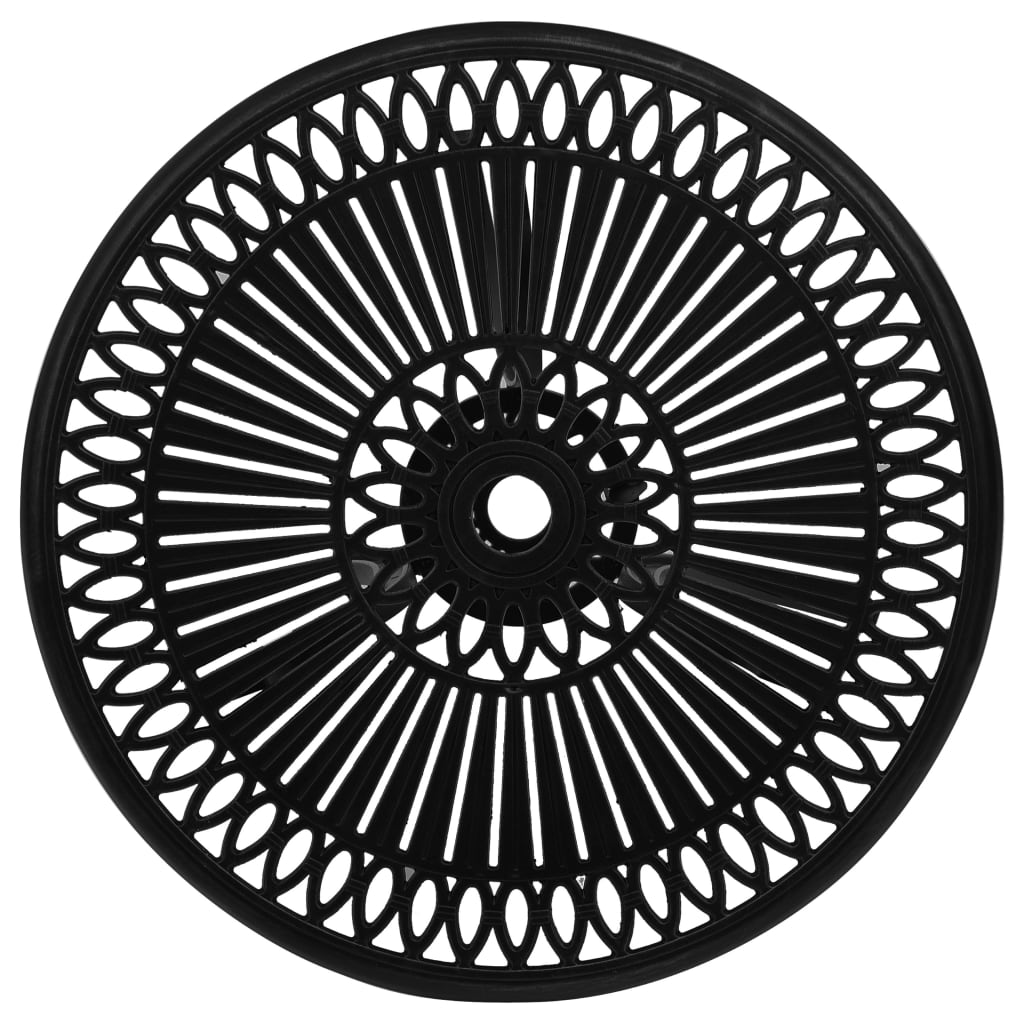 vidaXL Outdoor Dining Table Garden Patio Table with Glass Top Cast Aluminum-11