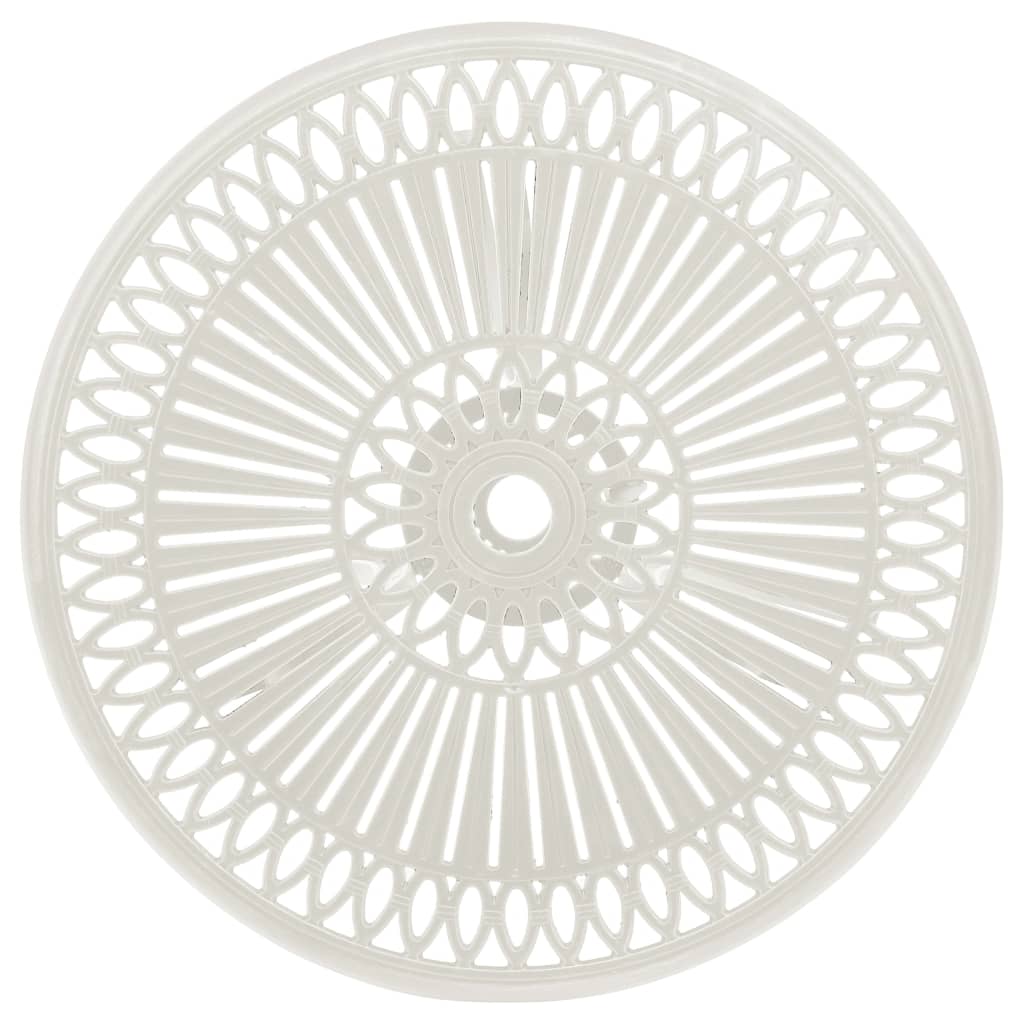 vidaXL Outdoor Dining Table Garden Patio Table with Glass Top Cast Aluminum-14