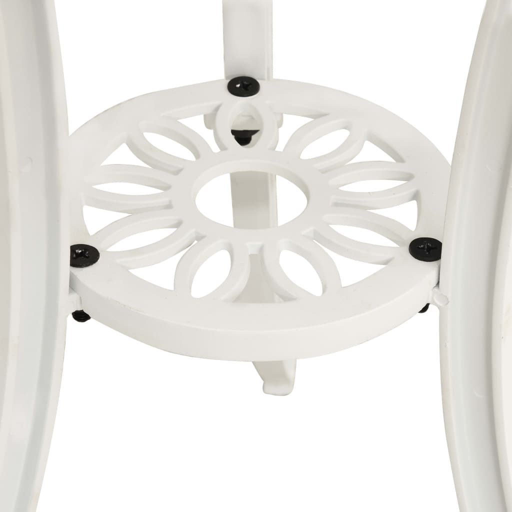 vidaXL Outdoor Dining Table Garden Patio Table with Glass Top Cast Aluminum-8