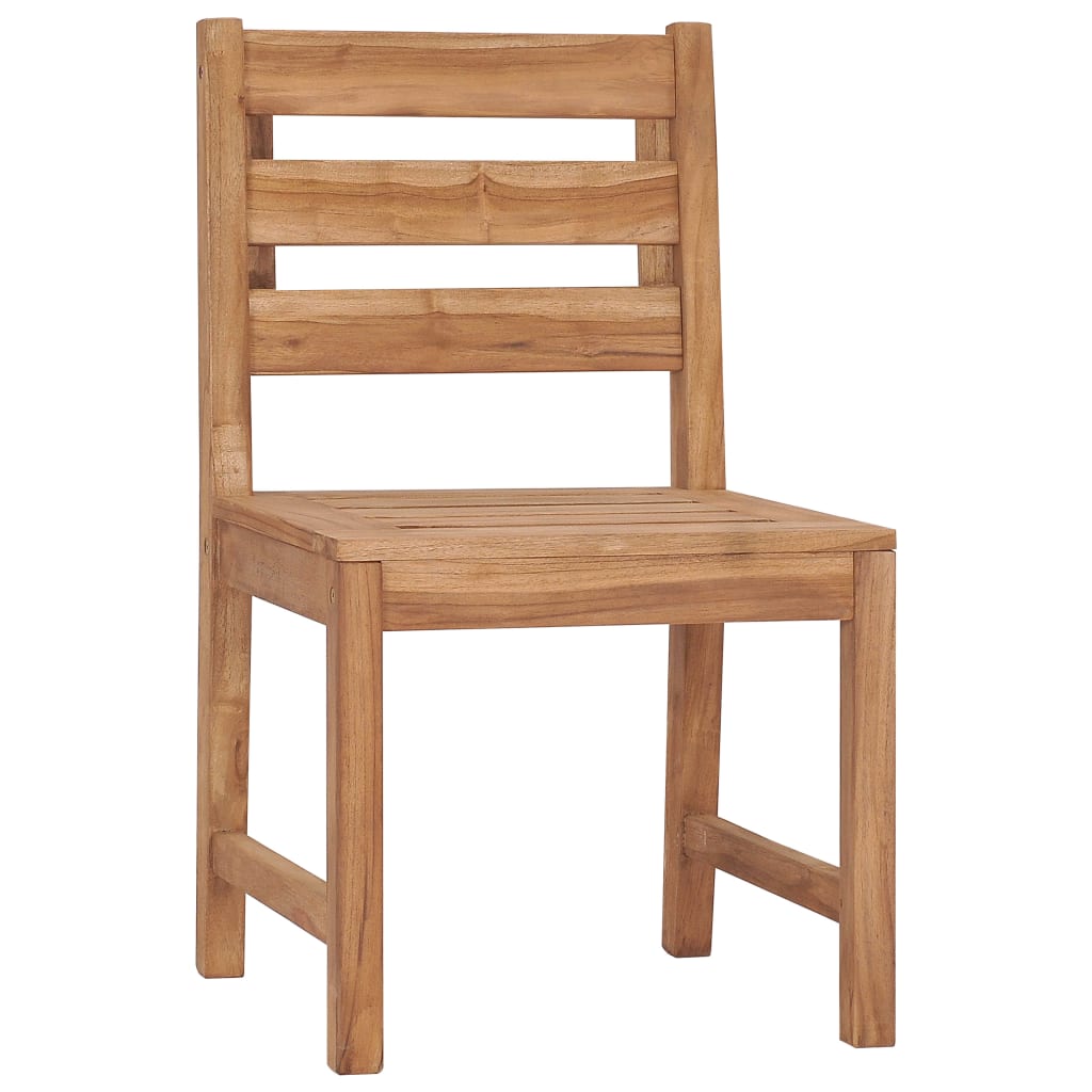 vidaXL Patio Chairs 2 pcs Solid Teak Wood-1