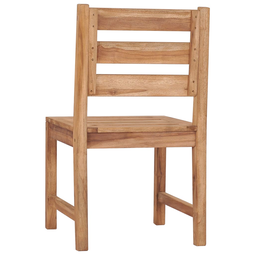 vidaXL Patio Chairs 2 pcs Solid Teak Wood-4