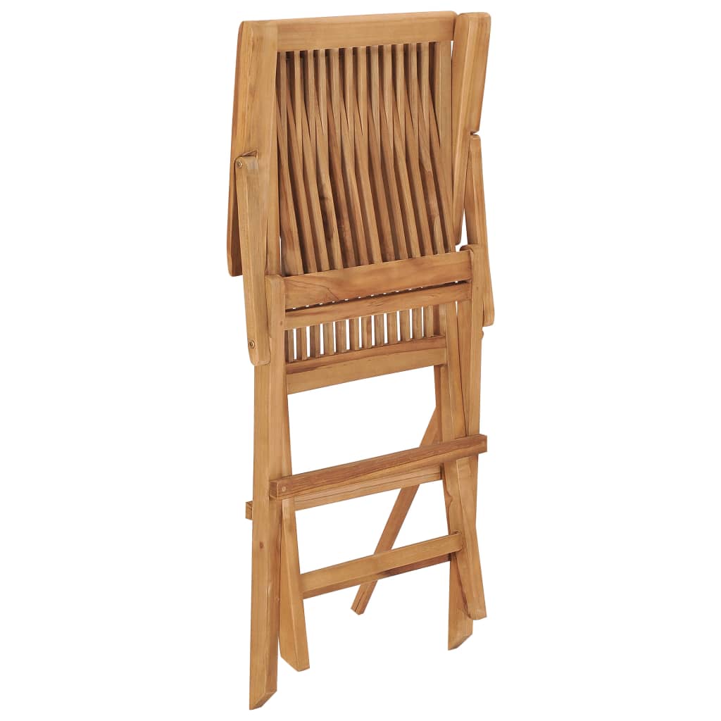 vidaXL 2/3x Solid Teak Wood Folding Chairs Garden Outdoor Wooden Furniture-30