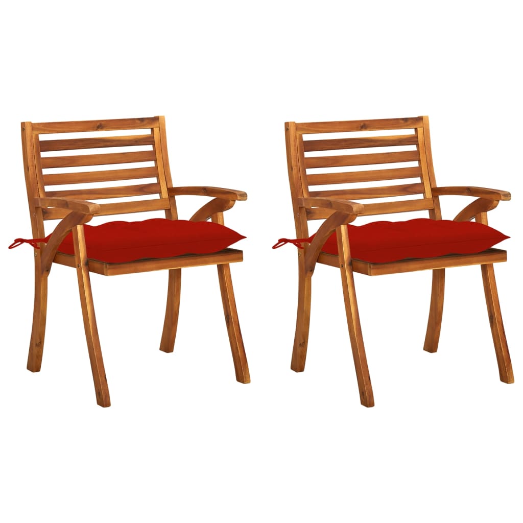 vidaXL Patio Dining Chairs Outdoor Chair for Deck Garden Solid Wood Acacia-59