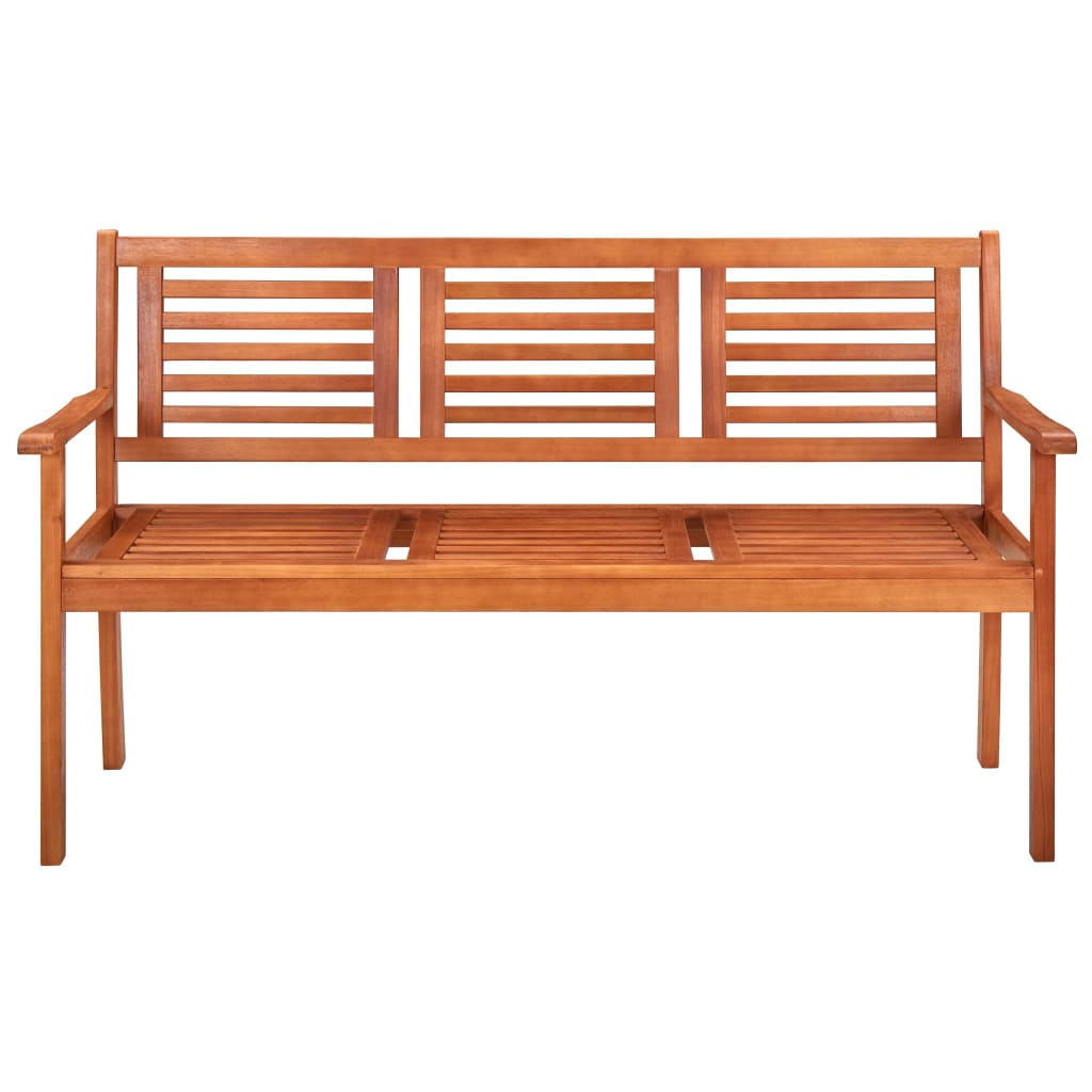 vidaXL Outdoor Patio Bench Loveseat Chair with Cushion Solid Wood Eucalyptus-2