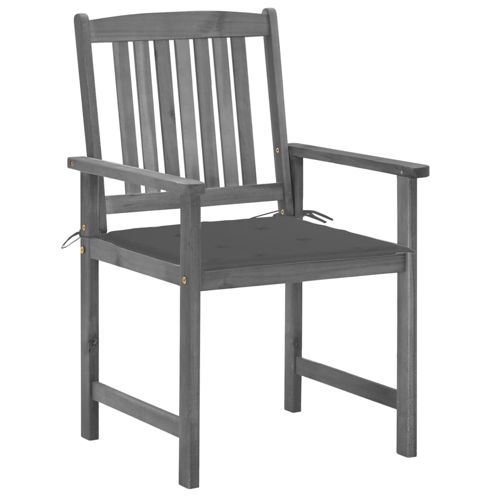 vidaXL Patio Chairs Outdoor Chair with Cushions for Deck Solid Wood Acacia-0