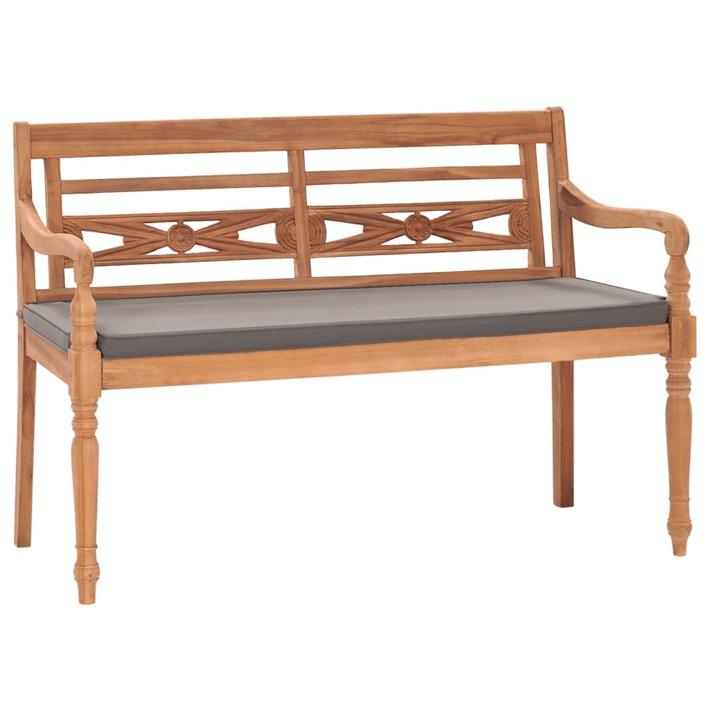 vidaXL Batavia Bench Wooden Garden Bench Patio Loveseat for Outdoor Porch Teak-1