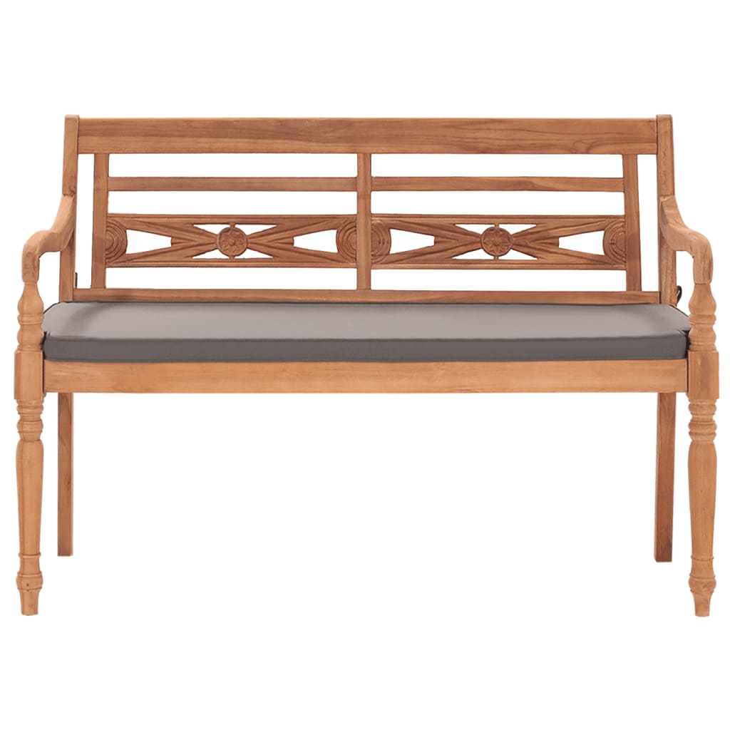 vidaXL Batavia Bench Wooden Garden Bench Patio Loveseat for Outdoor Porch Teak-18