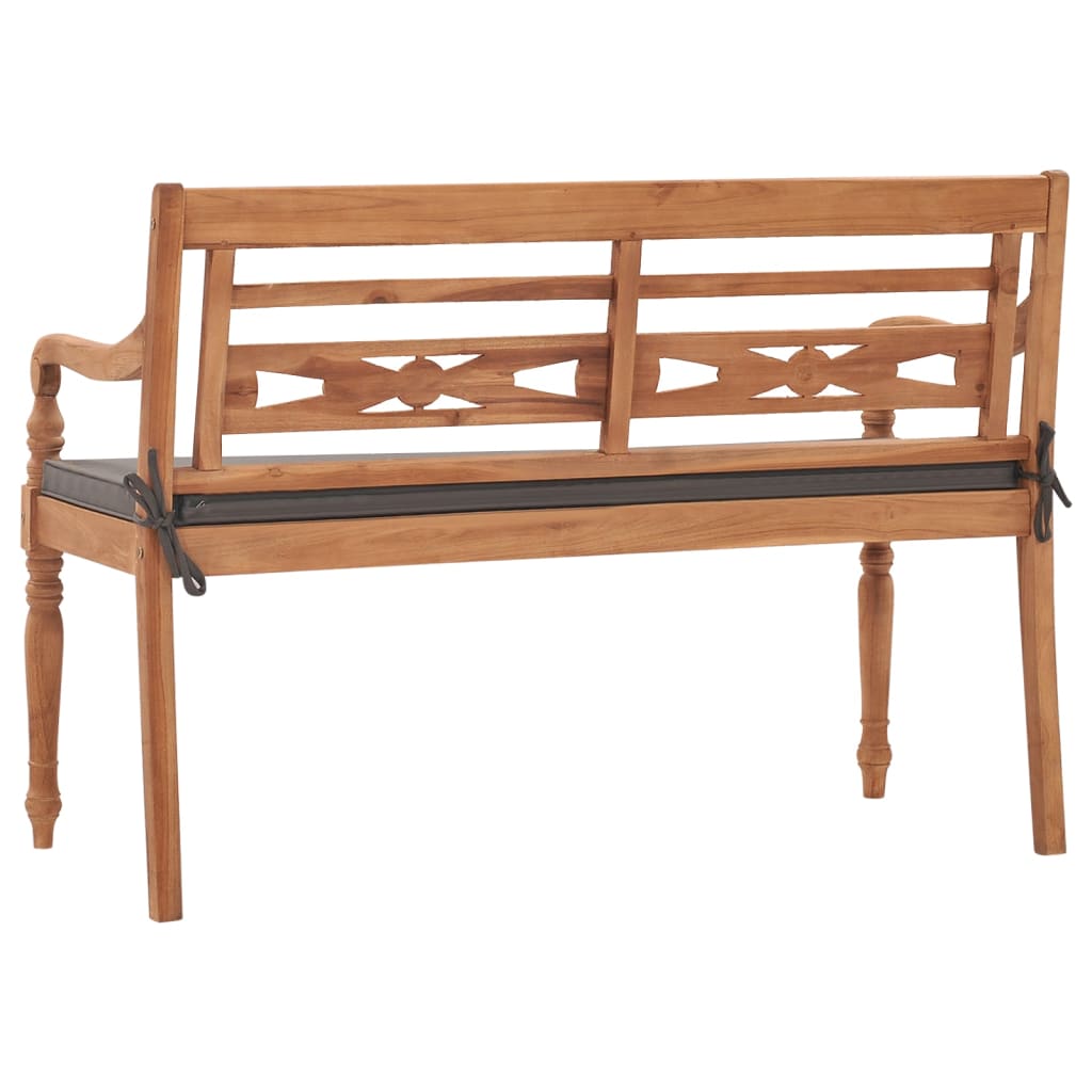 vidaXL Batavia Bench Wooden Garden Bench Patio Loveseat for Outdoor Porch Teak-2