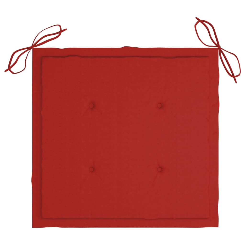 vidaXL Rocking Chair with Anthracite Cushion Solid Teak Wood-33