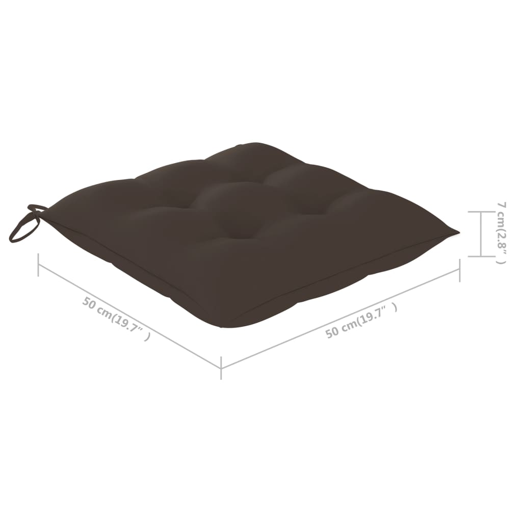 vidaXL Rocking Chair with Anthracite Cushion Solid Teak Wood-11