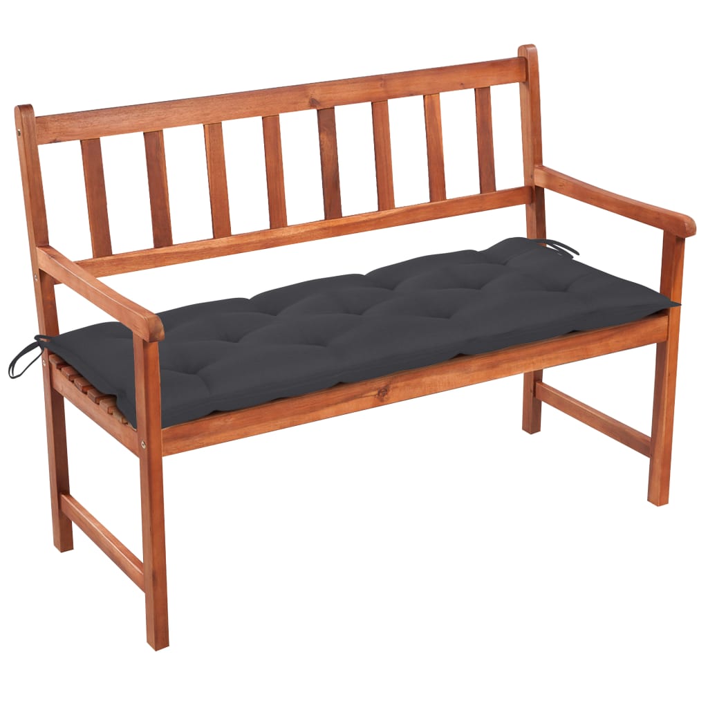 vidaXL Outdoor Patio Bench Wooden Garden Bench with Cushion Solid Wood Acacia-1