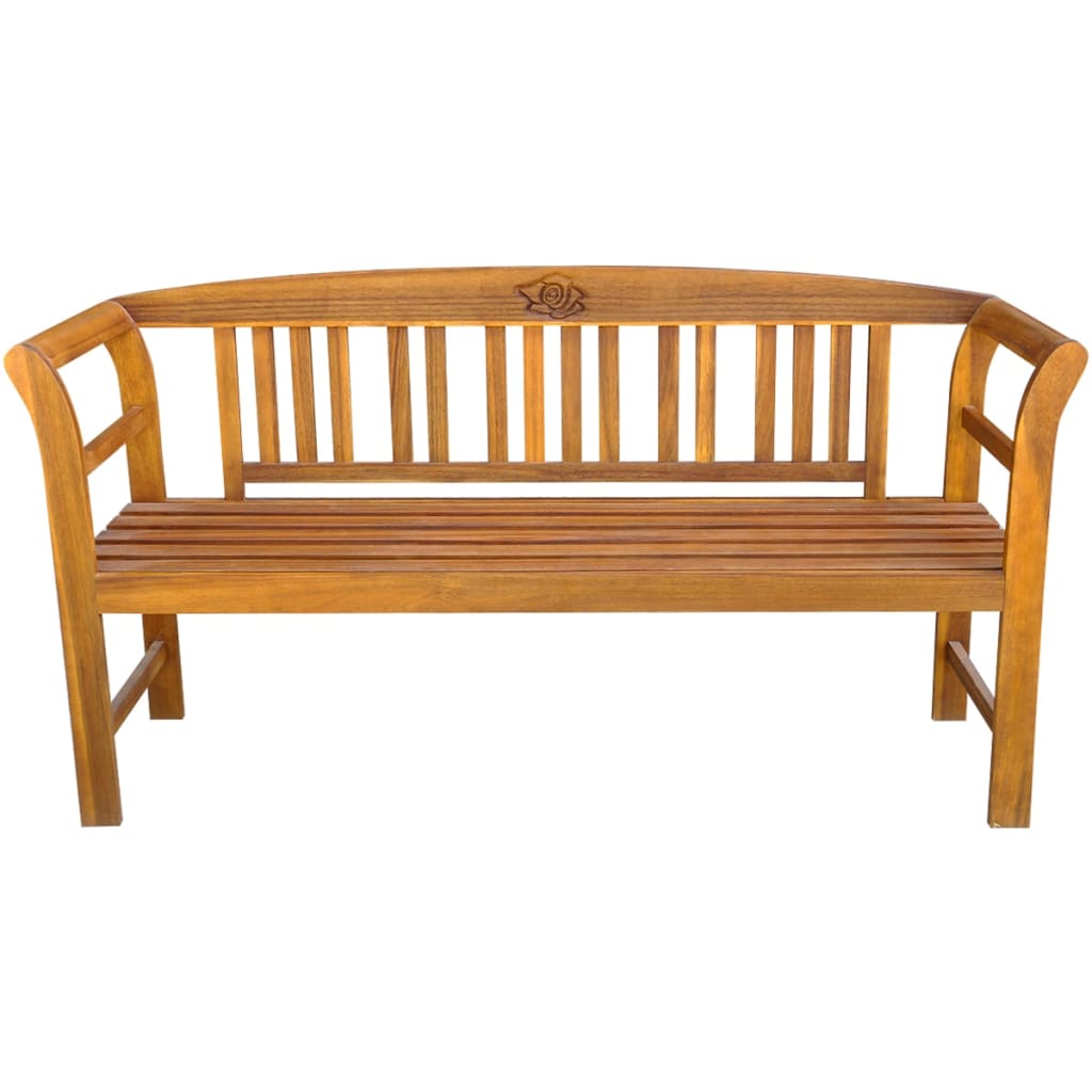 vidaXL Outdoor Patio Bench Garden Park Bench with Cushion Solid Wood Acacia-29