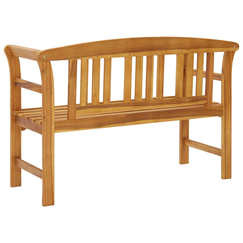vidaXL Outdoor Patio Bench Garden Park Bench with Cushion Solid Wood Acacia-3
