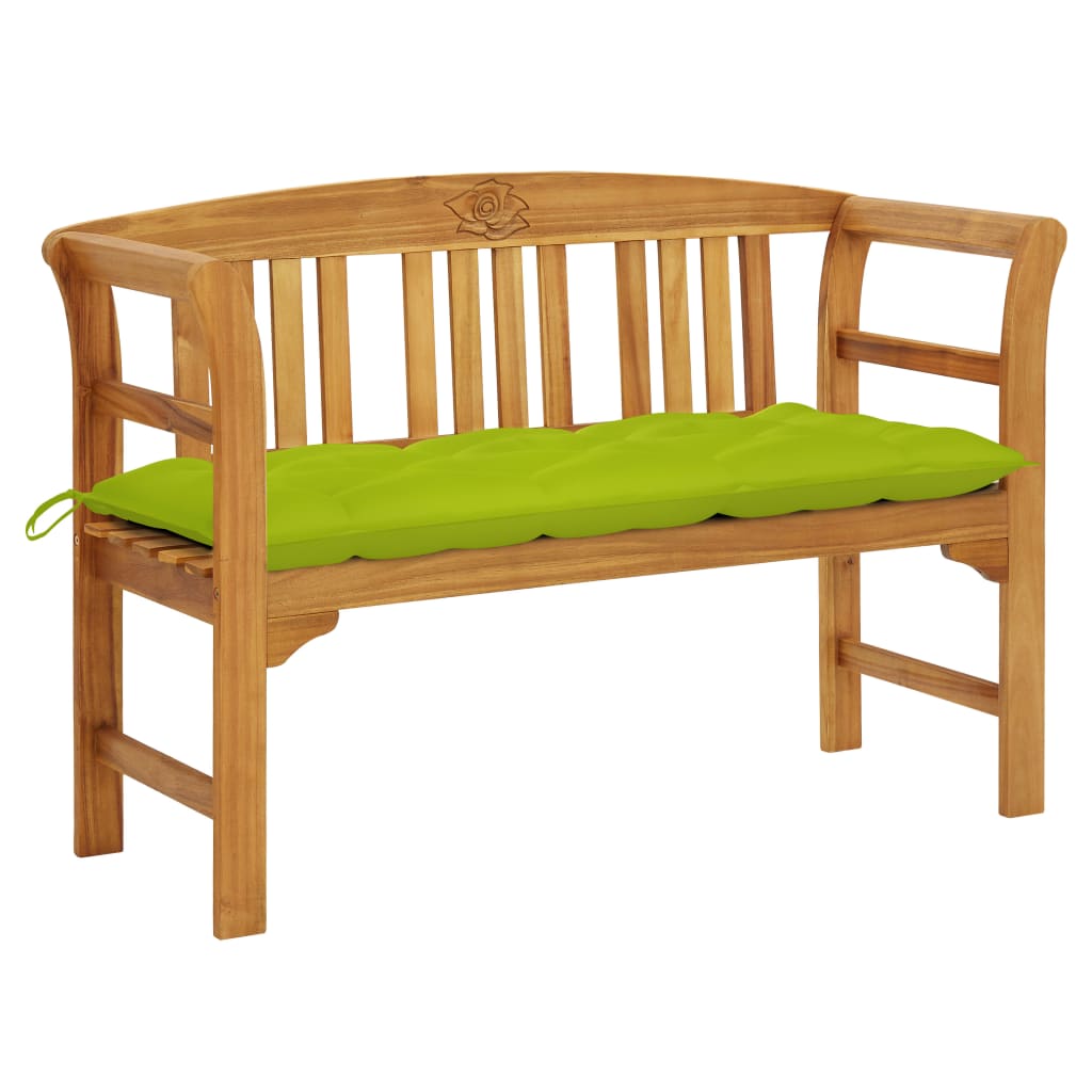 vidaXL Outdoor Patio Bench Garden Park Bench with Cushion Solid Wood Acacia-9