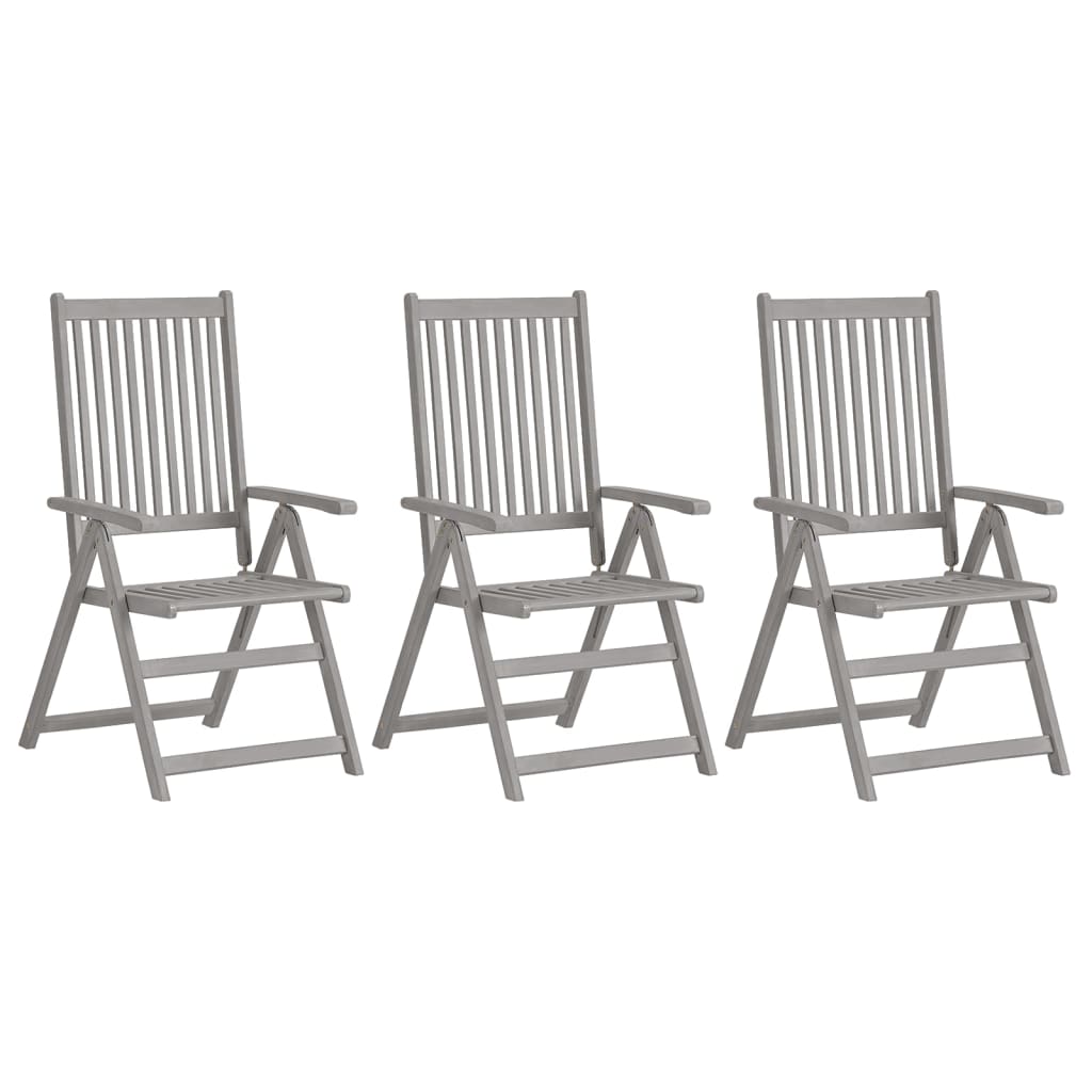 vidaXL Outdoor Recliner Chairs Patio Chair with Cushions Solid Wood Acacia-13