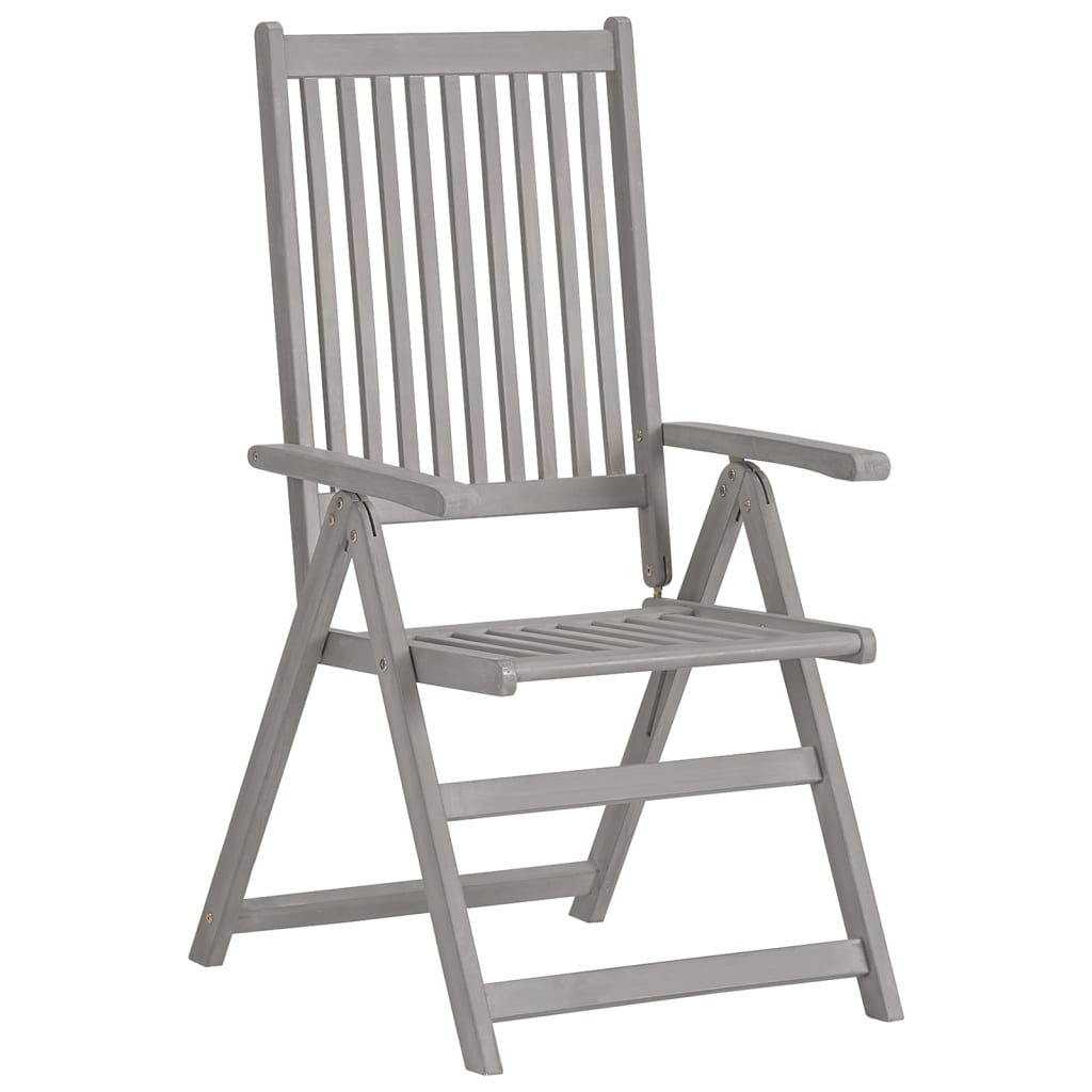 vidaXL Outdoor Recliner Chairs Patio Chair with Cushions Solid Wood Acacia-24